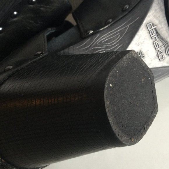 Dansko Nigella Sandals Comfort Strappy Size 9 Black heels Leather - Picture 11 of 16